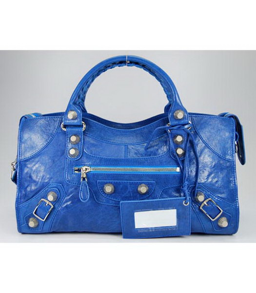 Balenciaga Giant City agnello grande borsa in Blue